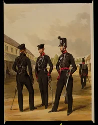 A 60. lövészdandár (Királyi Királyi Lövészhadtest) emberei, 1830 körül.